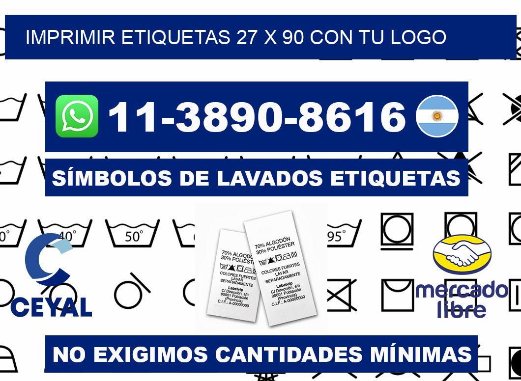 imprimir etiquetas 27 x 90 con tu logo