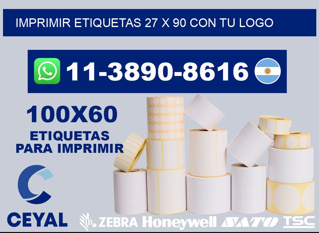 imprimir etiquetas 27 x 90 con tu logo
