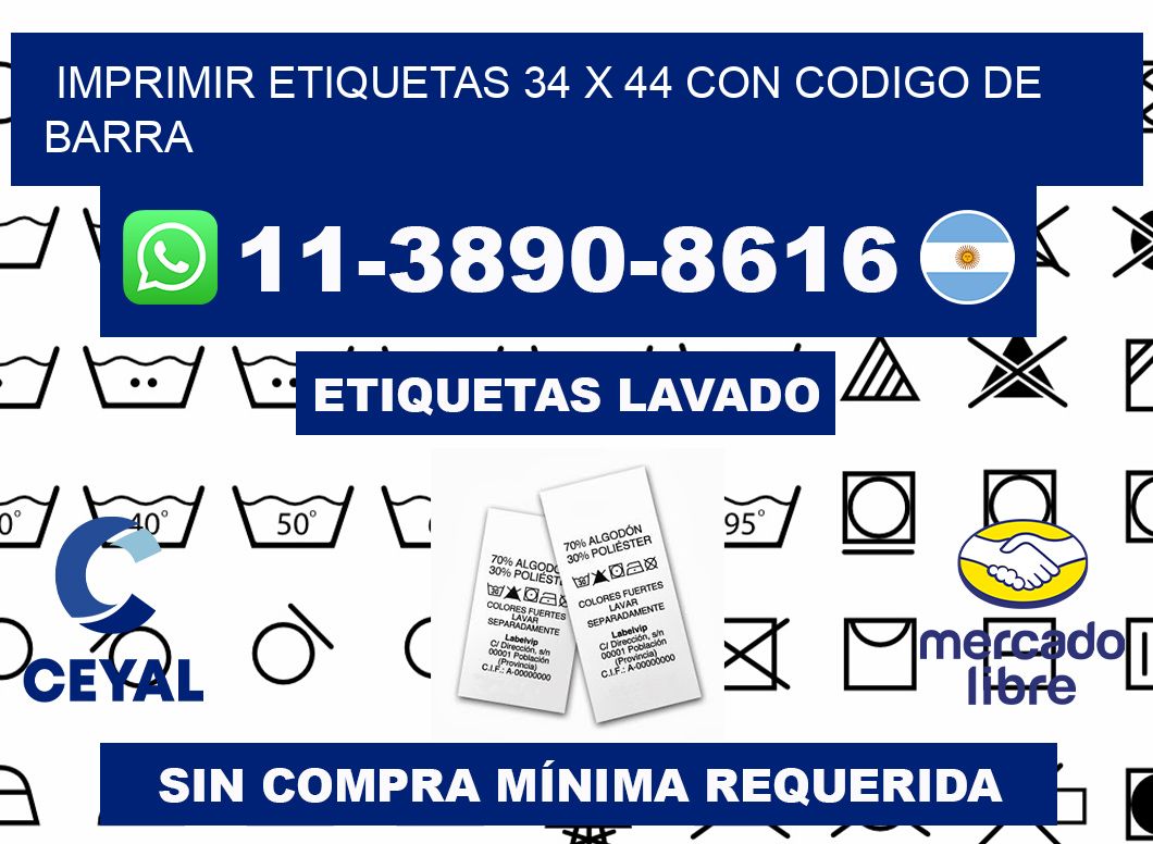 imprimir etiquetas 34 x 44 con codigo de barra