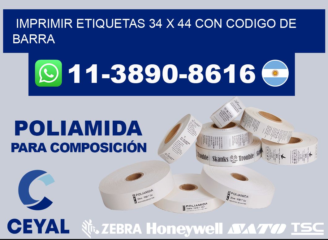 imprimir etiquetas 34 x 44 con codigo de barra