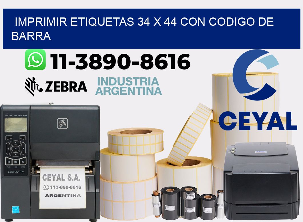 imprimir etiquetas 34 x 44 con codigo de barra