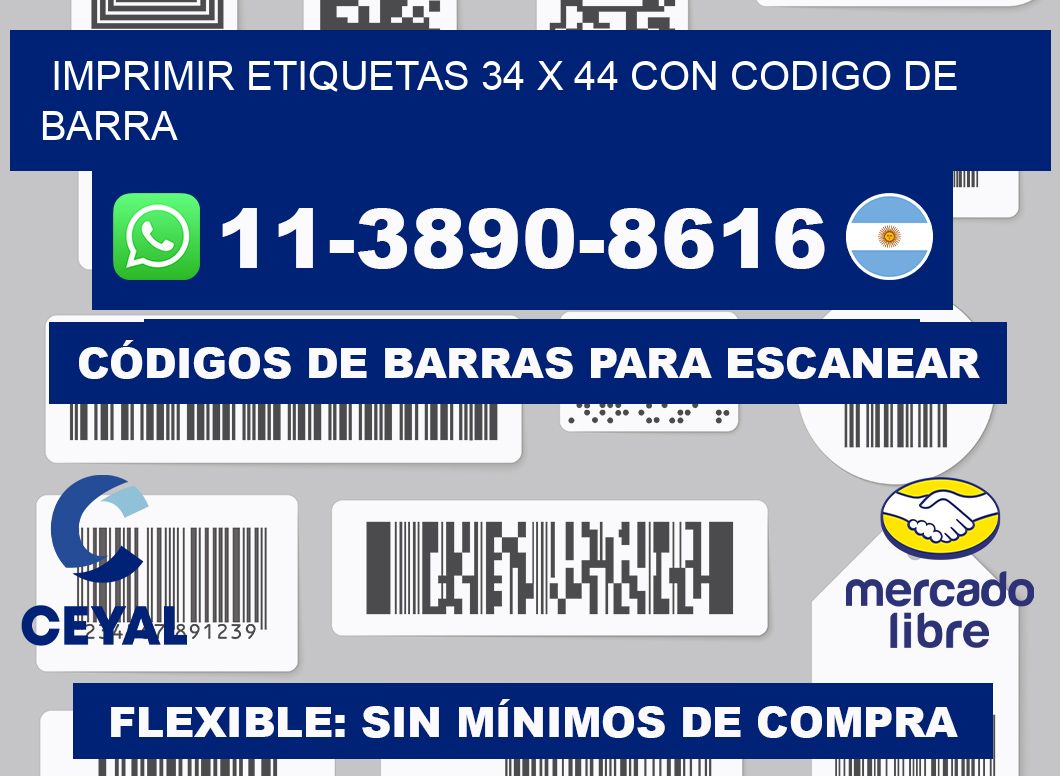 imprimir etiquetas 34 x 44 con codigo de barra