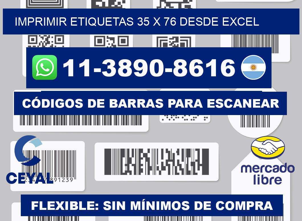 imprimir etiquetas 35 x 76 desde excel