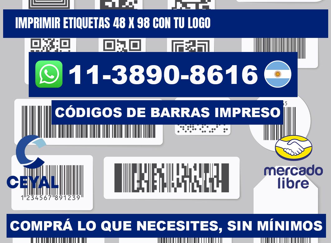imprimir etiquetas 48 x 98 con tu logo
