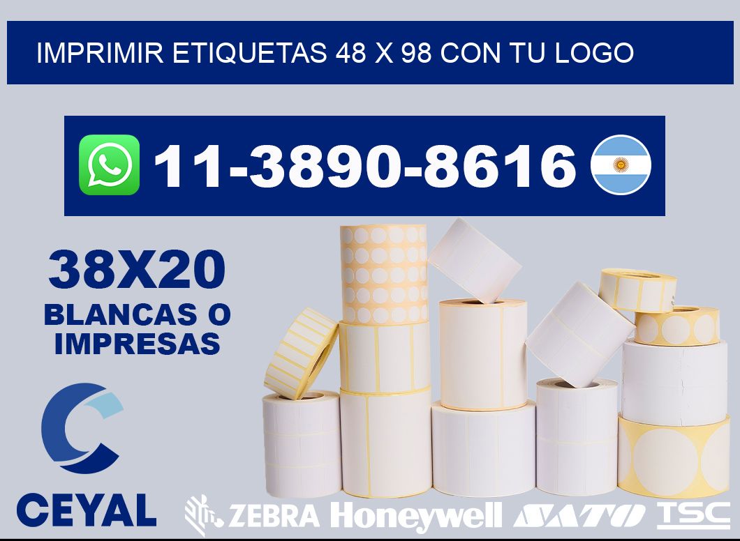 imprimir etiquetas 48 x 98 con tu logo