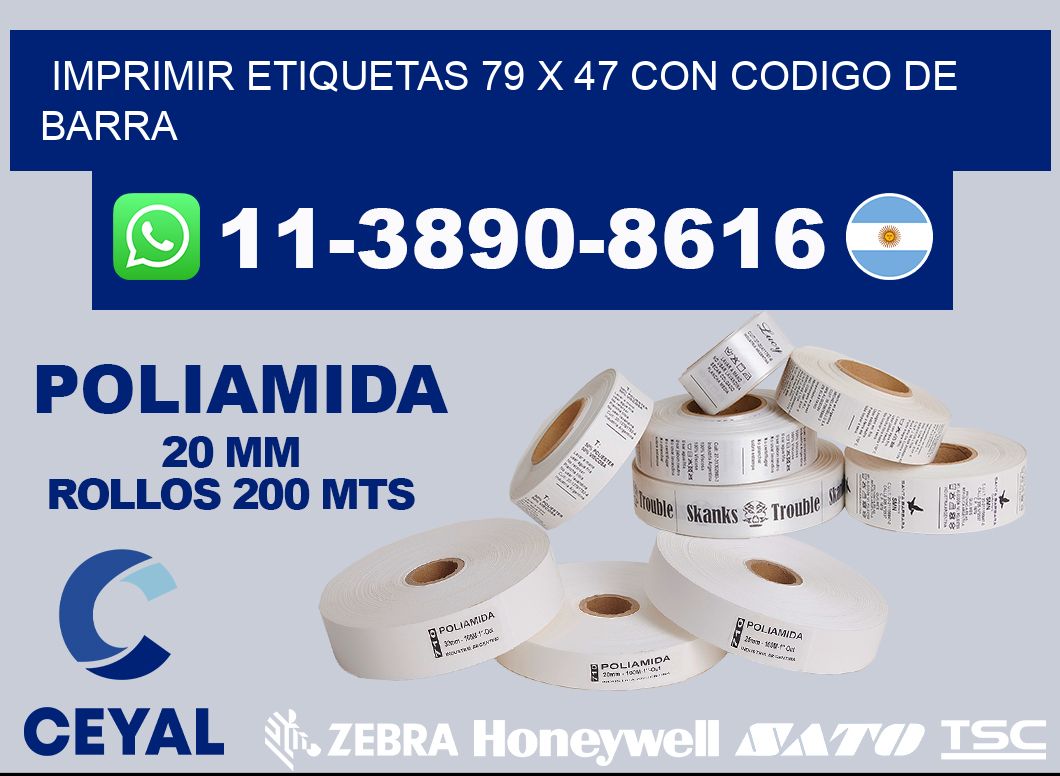 imprimir etiquetas 79 x 47 con codigo de barra