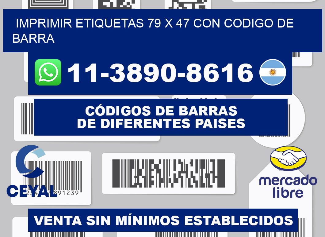 imprimir etiquetas 79 x 47 con codigo de barra