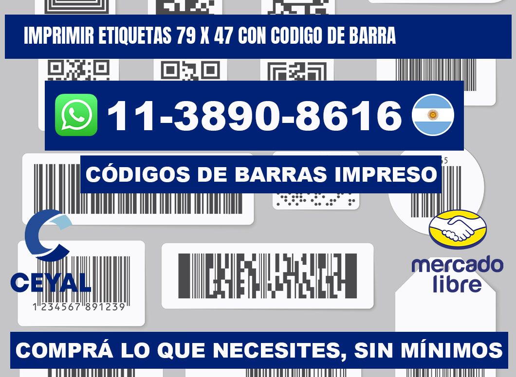 imprimir etiquetas 79 x 47 con codigo de barra
