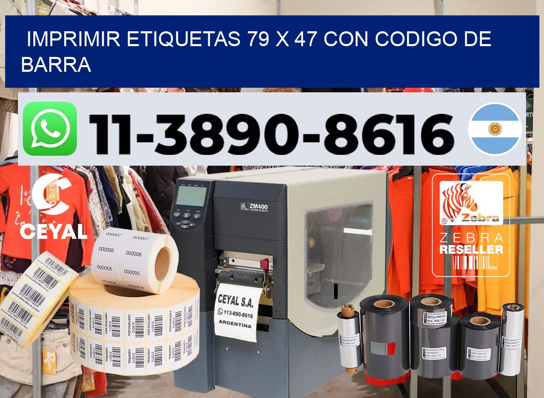 imprimir etiquetas 79 x 47 con codigo de barra