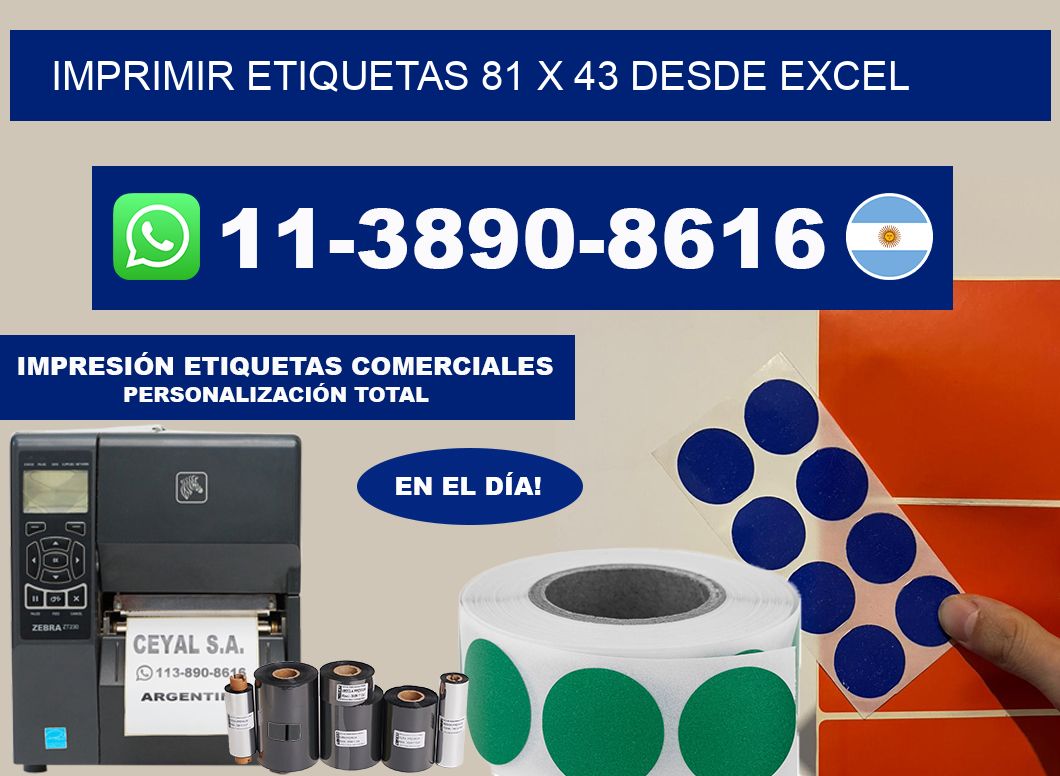 imprimir etiquetas 81 x 43 desde excel