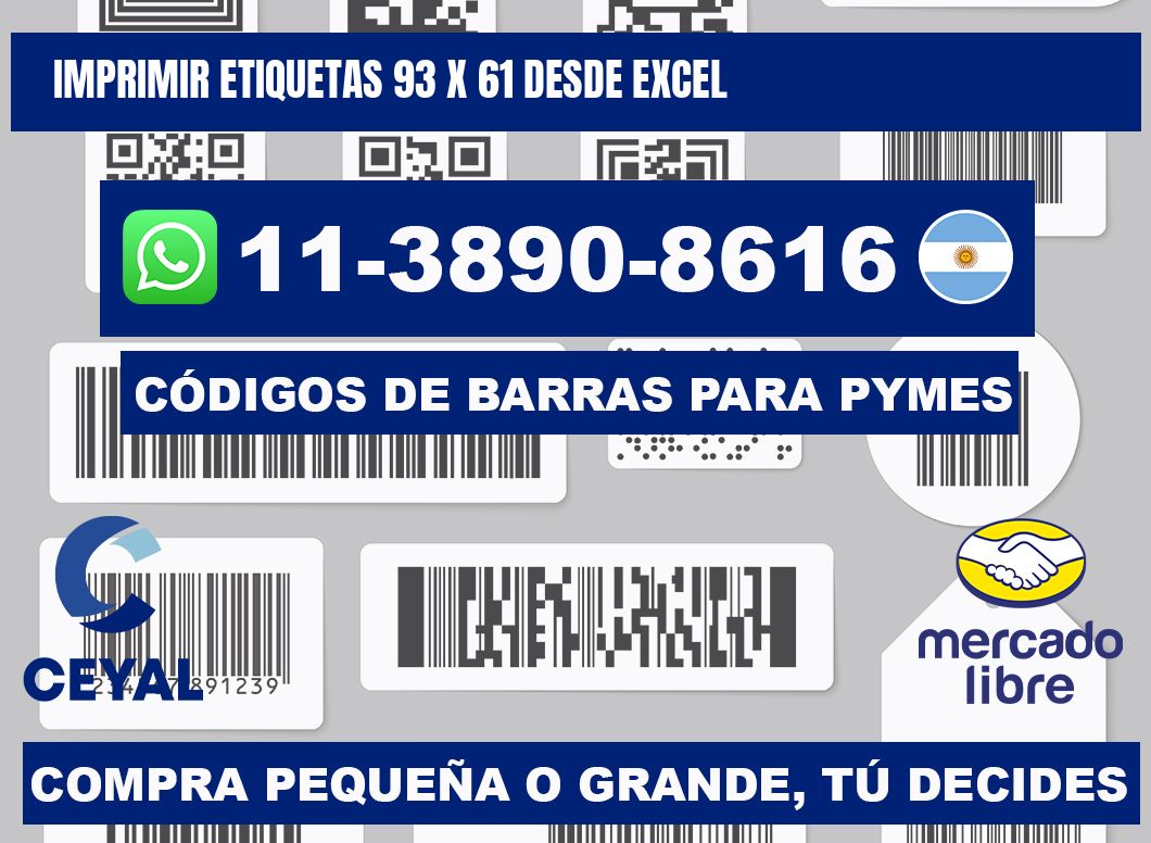imprimir etiquetas 93 x 61 desde excel