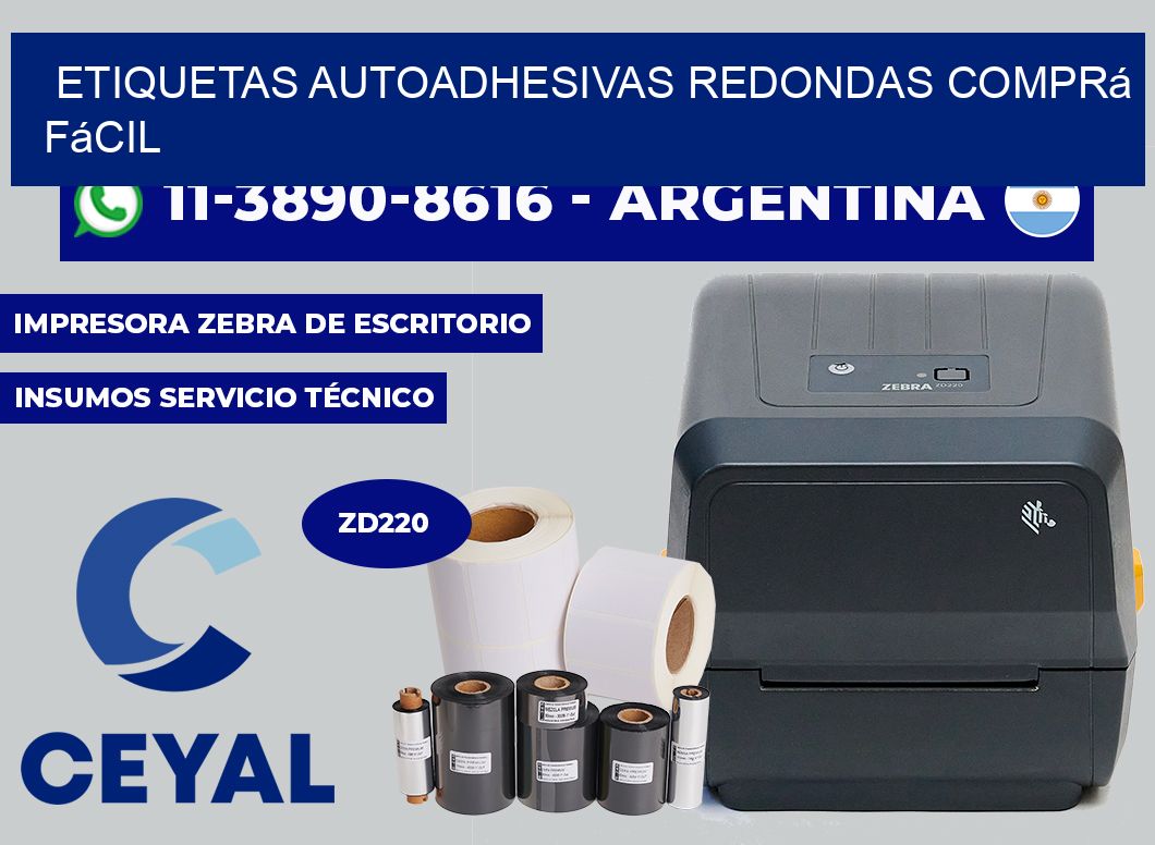 ETIQUETAS AUTOADHESIVAS REDONDAS Comprá fácil