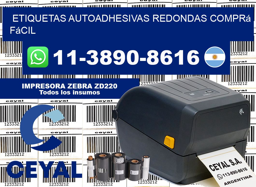 ETIQUETAS AUTOADHESIVAS REDONDAS Comprá fácil