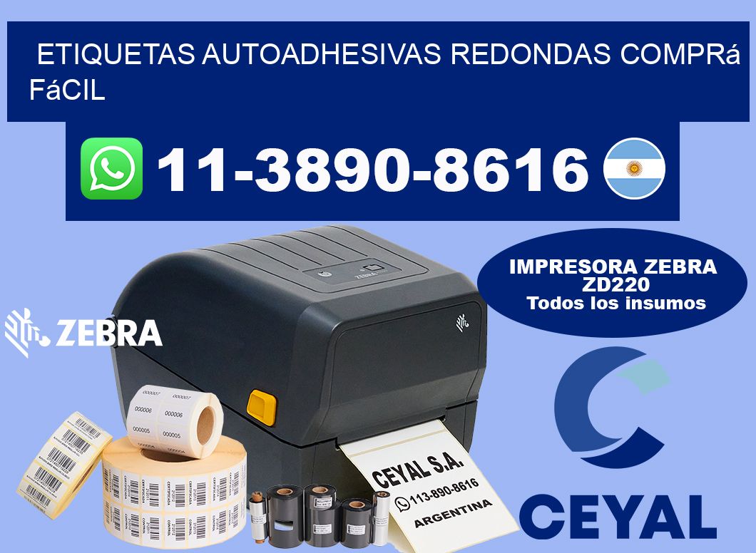 ETIQUETAS AUTOADHESIVAS REDONDAS Comprá fácil