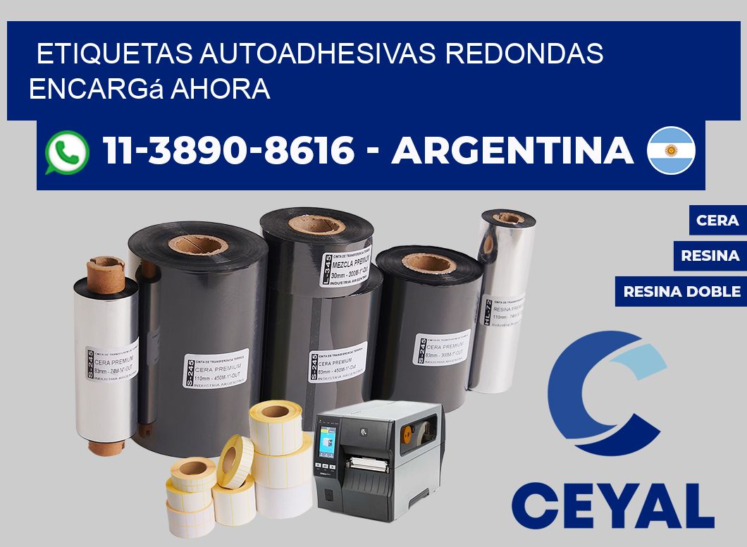 ETIQUETAS AUTOADHESIVAS REDONDAS Encargá ahora