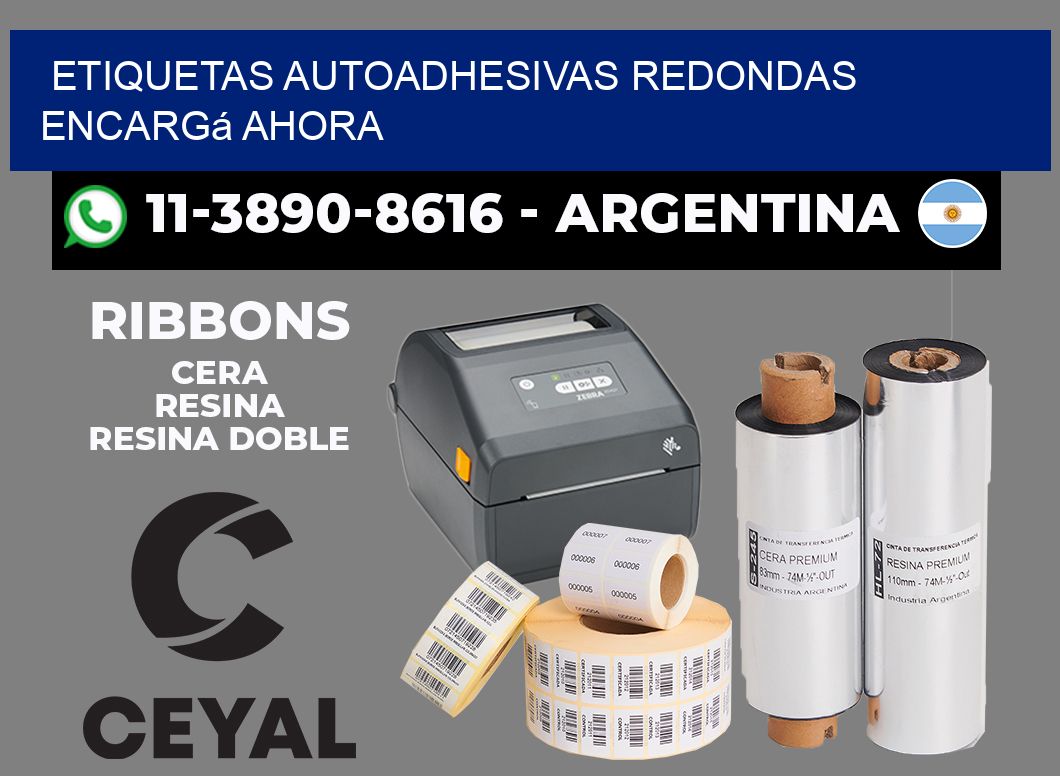ETIQUETAS AUTOADHESIVAS REDONDAS Encargá ahora