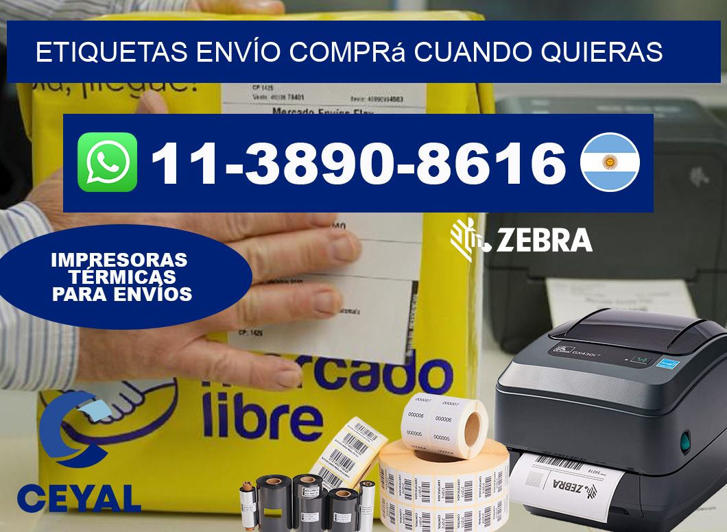 ETIQUETAS ENVÍO Comprá cuando quieras