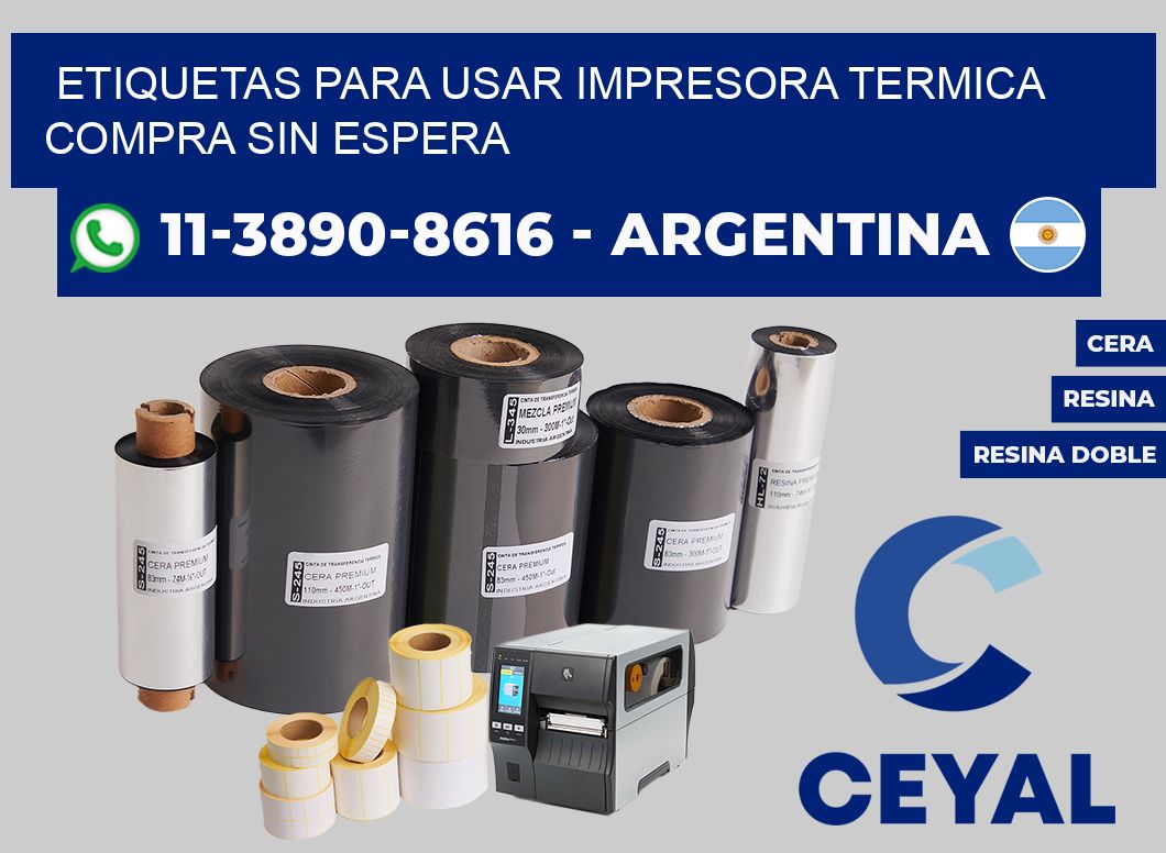 ETIQUETAS PARA USAR IMPRESORA TERMICA Compra sin espera