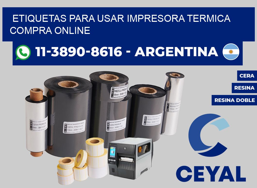ETIQUETAS PARA USAR IMPRESORA TERMICA compra online