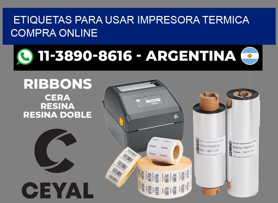 ETIQUETAS PARA USAR IMPRESORA TERMICA compra online