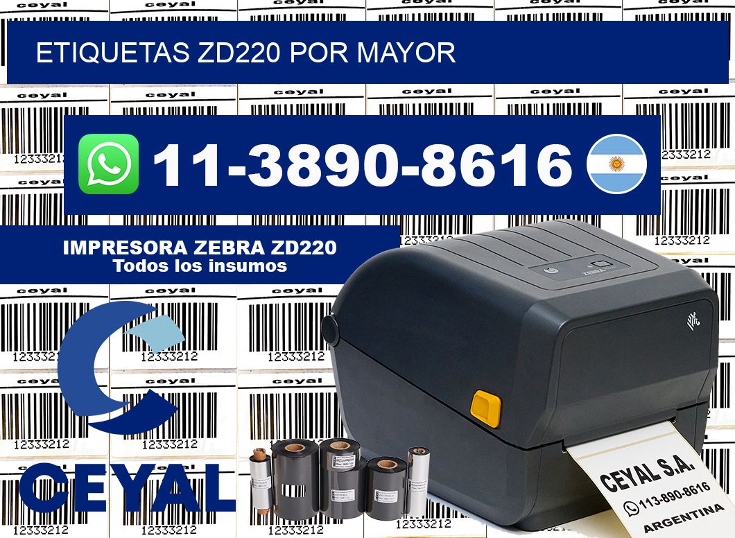 ETIQUETAS ZD220 POR MAYOR