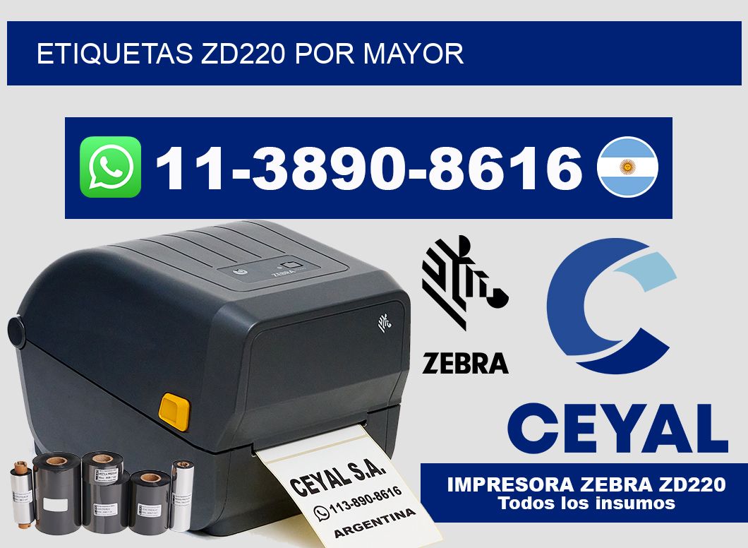 ETIQUETAS ZD220 POR MAYOR