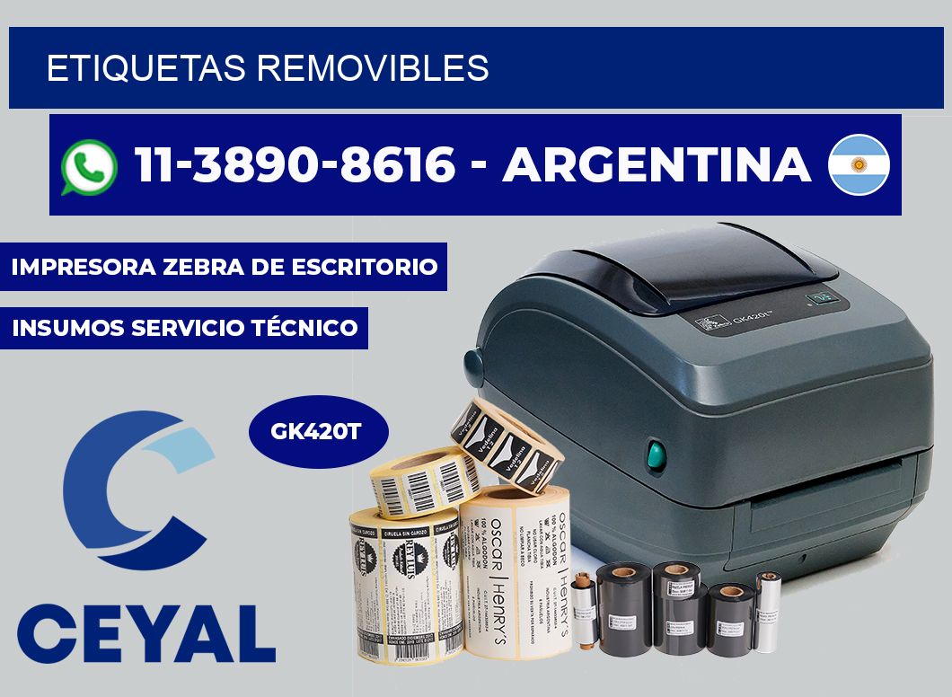 ETIQUETAS removibles
