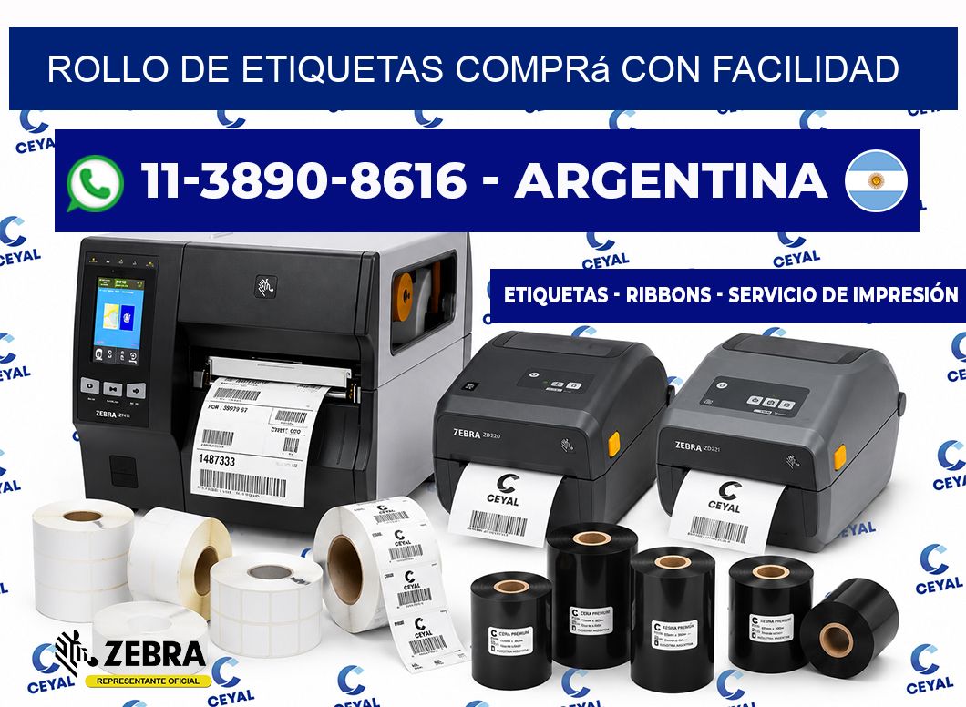ROLLO DE ETIQUETAS Comprá con facilidad