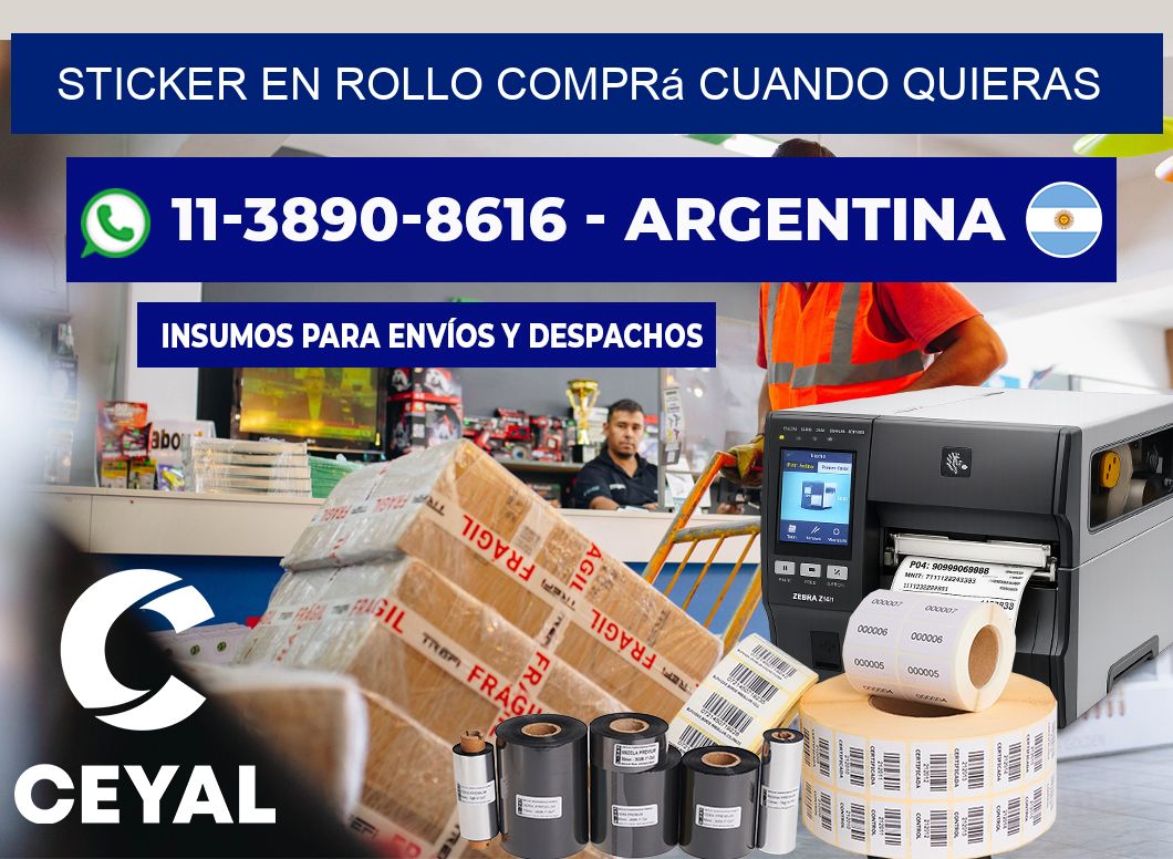 STICKER EN ROLLO Comprá cuando quieras