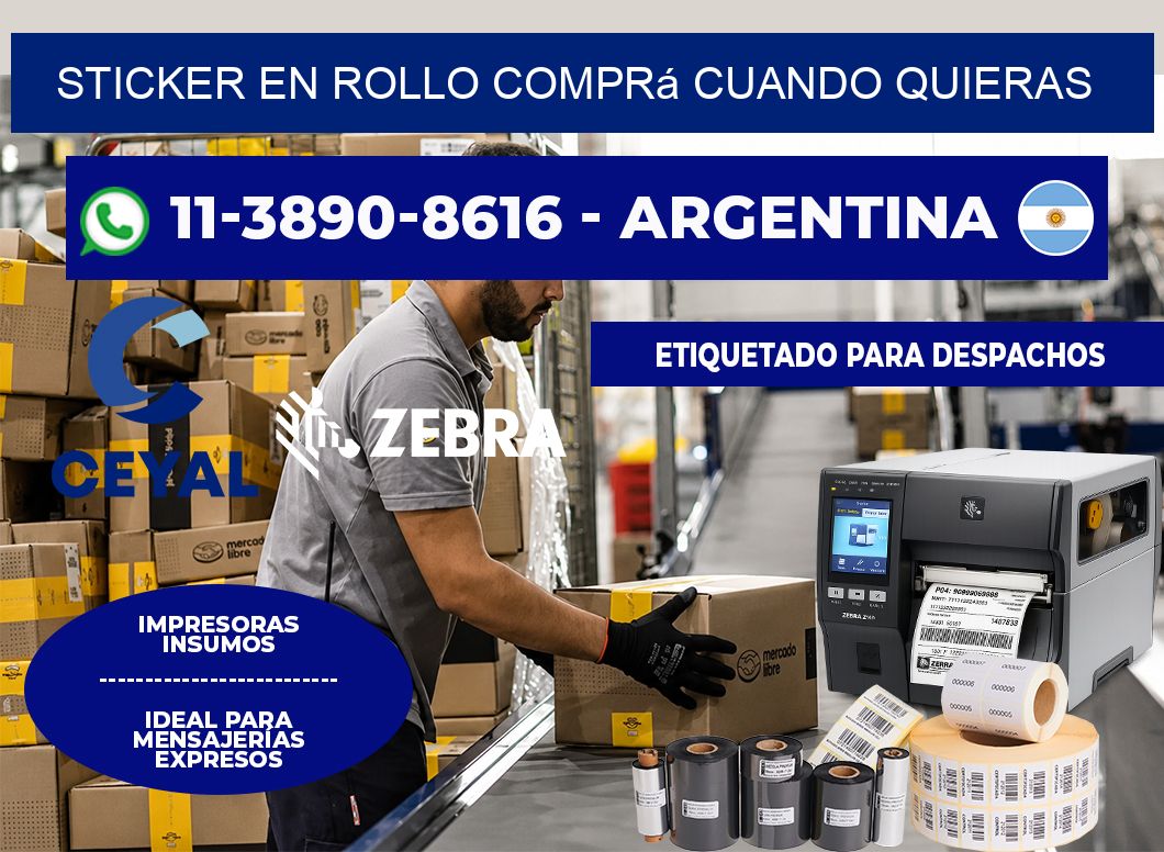 STICKER EN ROLLO Comprá cuando quieras