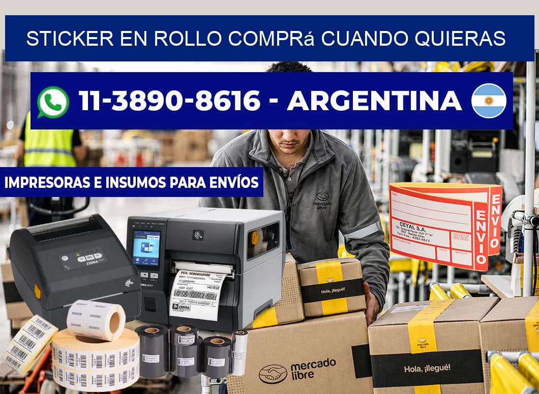 STICKER EN ROLLO Comprá cuando quieras