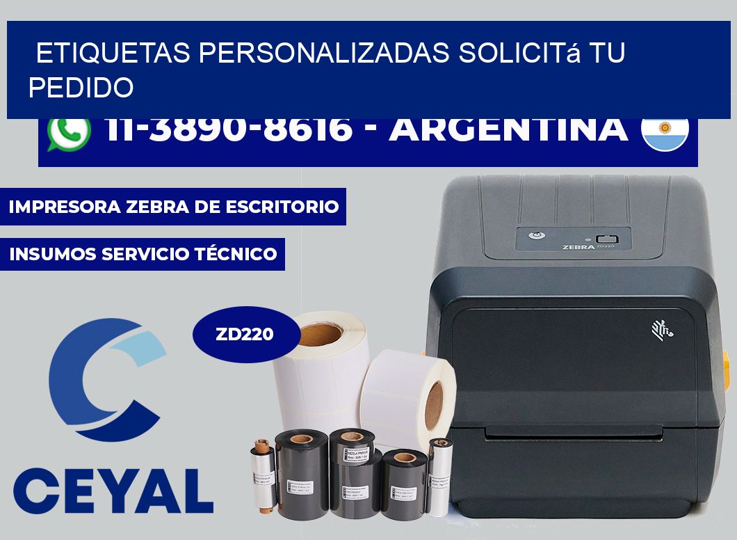 etiquetas personalizadas Solicitá tu pedido