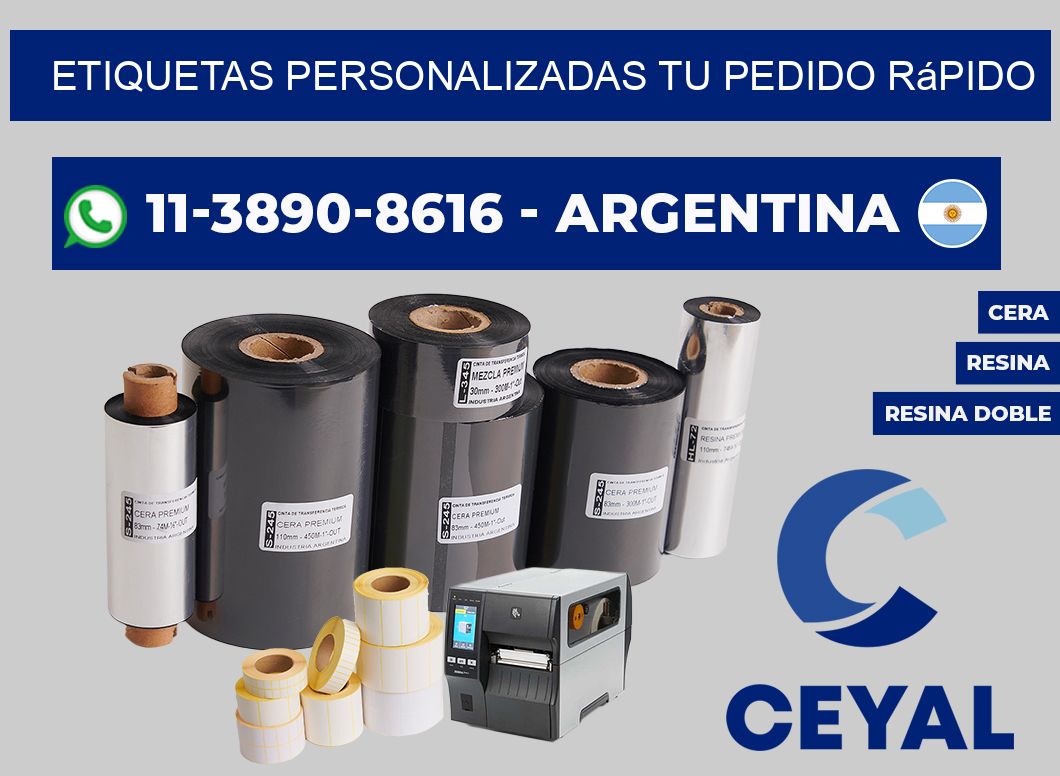 etiquetas personalizadas Tu pedido rápido