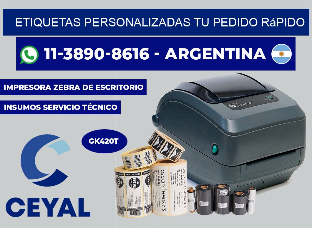 etiquetas personalizadas Tu pedido rápido