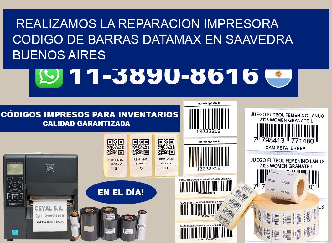 realizamos la reparacion impresora codigo de barras Datamax en Saavedra Buenos Aires