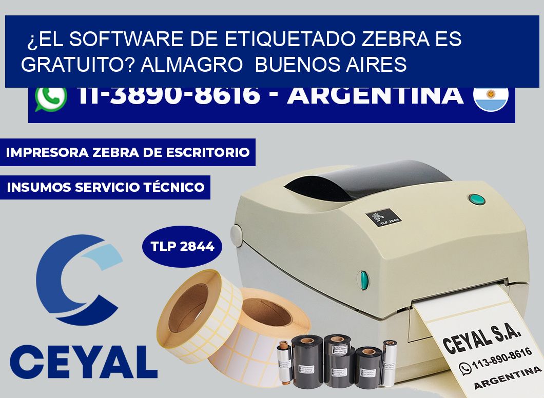 ¿El software de etiquetado Zebra es gratuito? Almagro  Buenos Aires