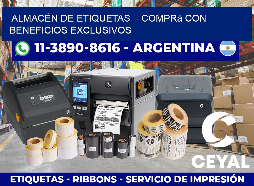 ALMACÉN DE ETIQUETAS  – Comprá con beneficios exclusivos
