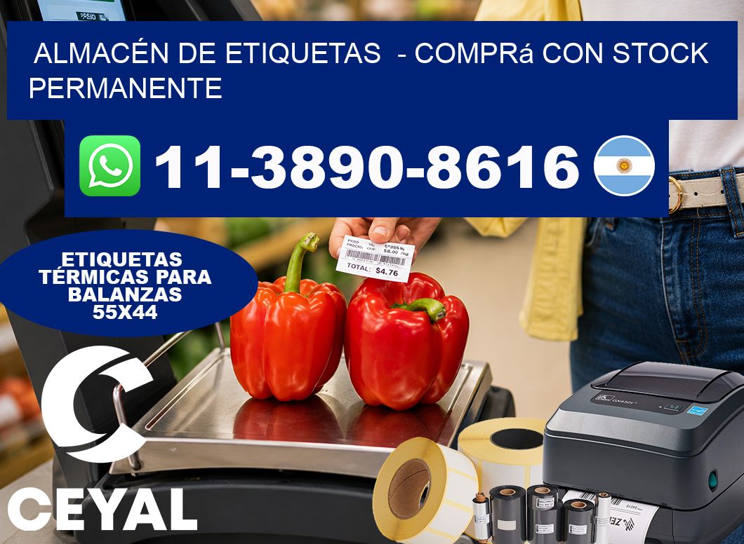 ALMACÉN DE ETIQUETAS  – Comprá con stock permanente