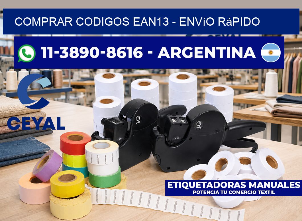 COMPRAR CODIGOS EAN13 - Envío rápido