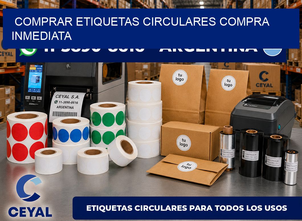 COMPRAR ETIQUETAS CIRCULARES Compra inmediata