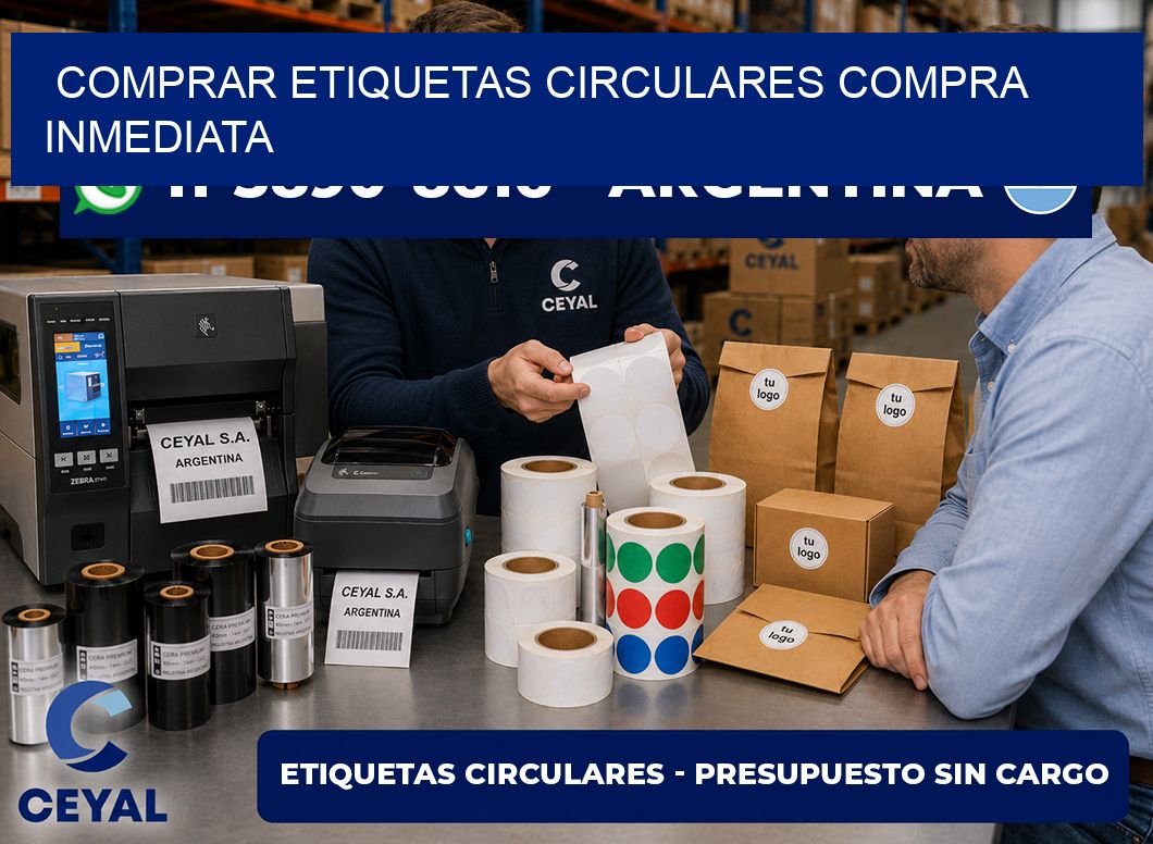 COMPRAR ETIQUETAS CIRCULARES Compra inmediata