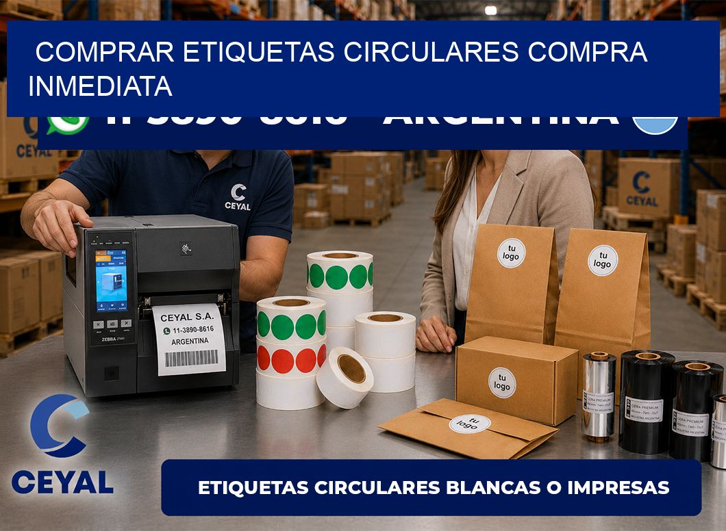 COMPRAR ETIQUETAS CIRCULARES Compra inmediata