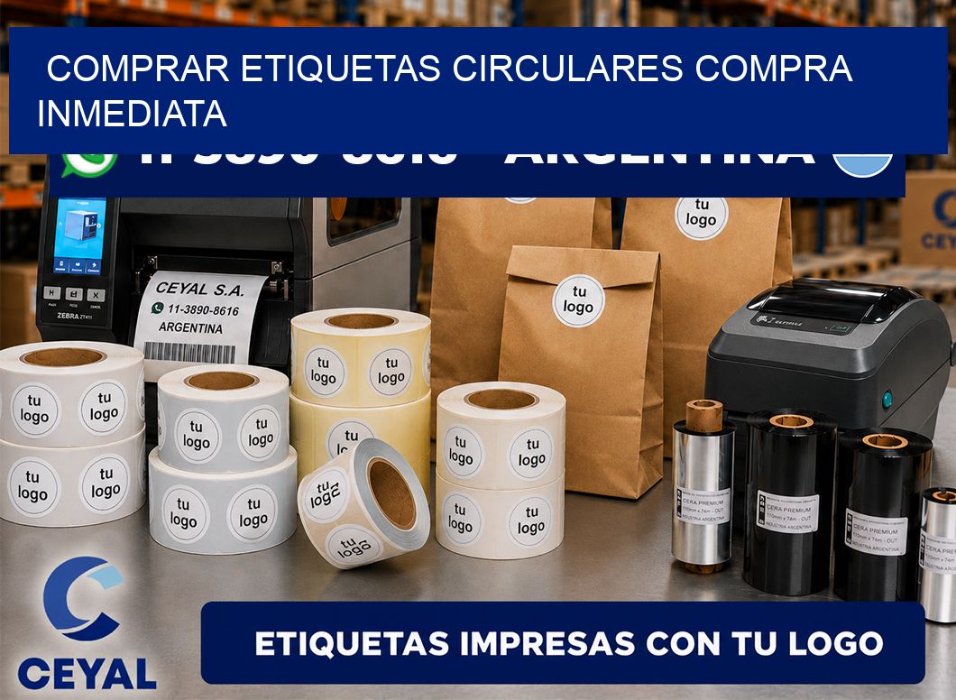 COMPRAR ETIQUETAS CIRCULARES Compra inmediata