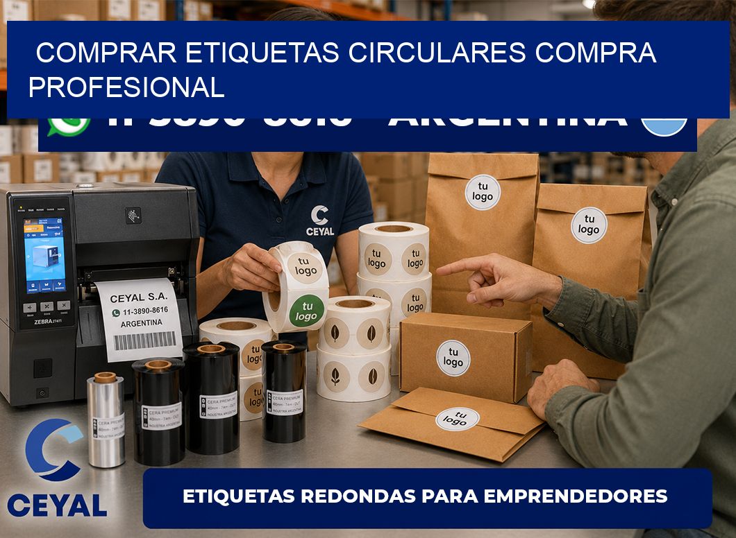 COMPRAR ETIQUETAS CIRCULARES Compra profesional