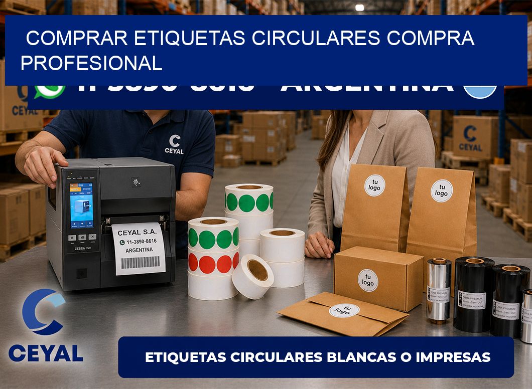 COMPRAR ETIQUETAS CIRCULARES Compra profesional