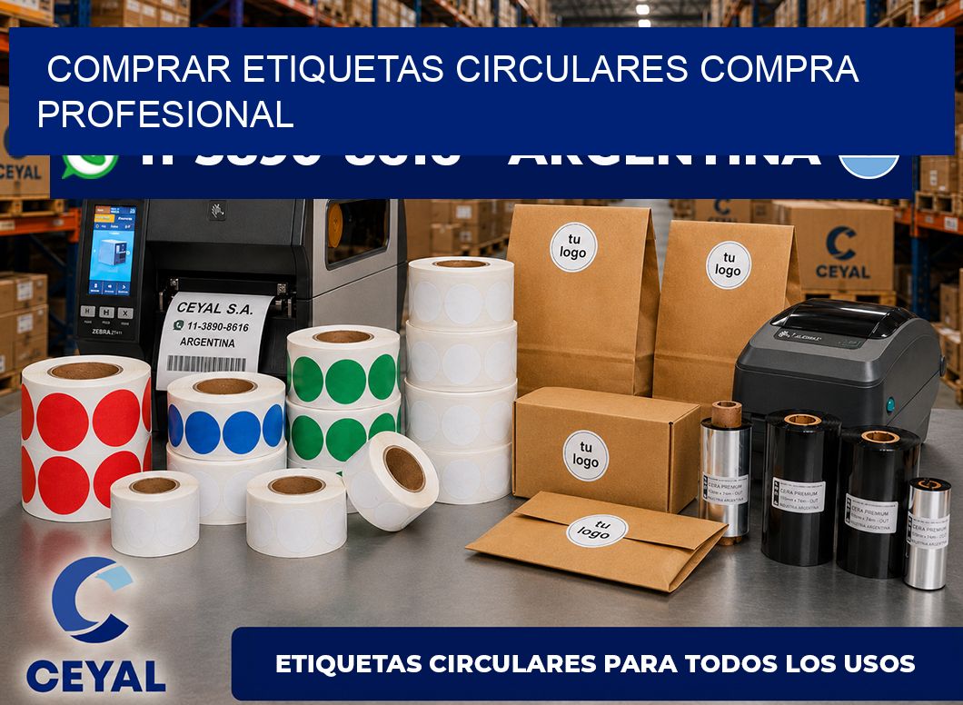 COMPRAR ETIQUETAS CIRCULARES Compra profesional