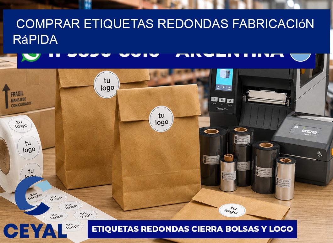 COMPRAR ETIQUETAS REDONDAS Fabricación rápida