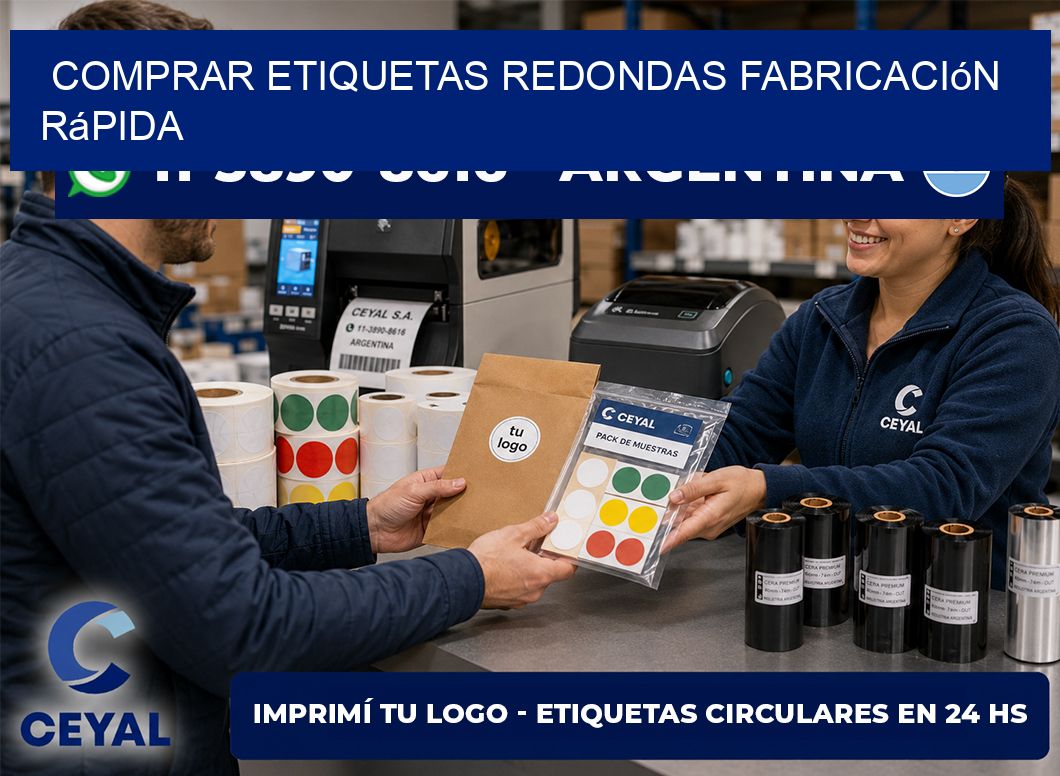 COMPRAR ETIQUETAS REDONDAS Fabricación rápida