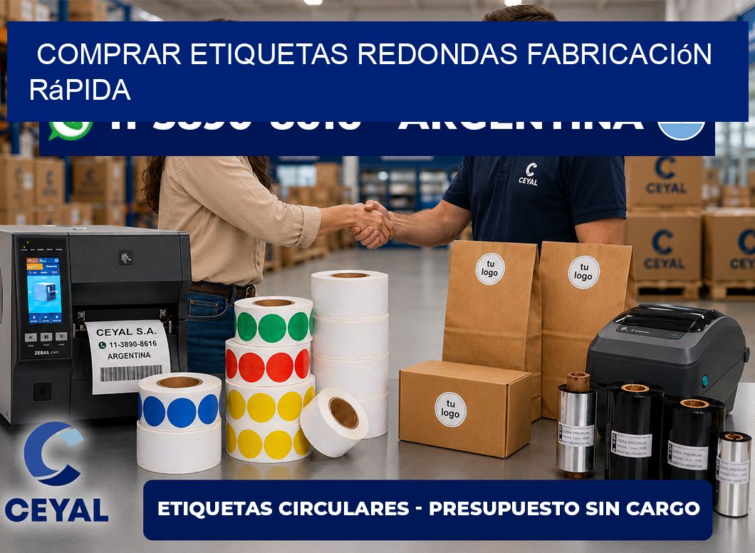 COMPRAR ETIQUETAS REDONDAS Fabricación rápida