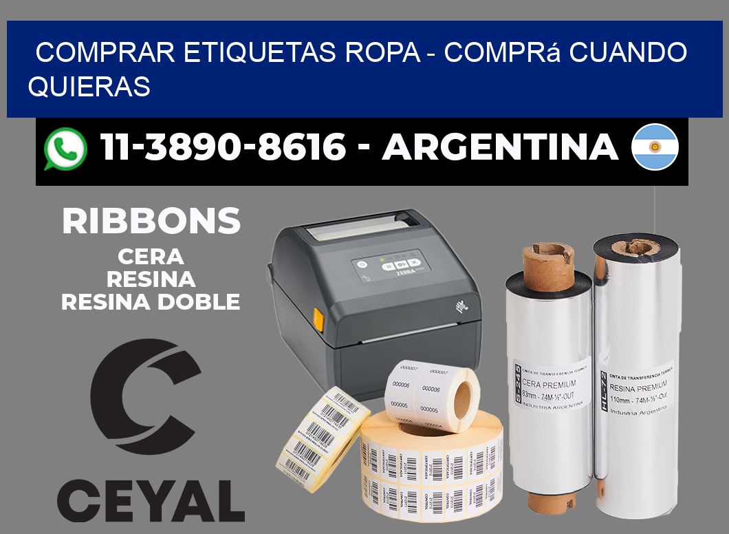 COMPRAR ETIQUETAS ROPA - Comprá cuando quieras